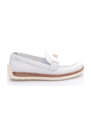 Dgn 190e Kadin Loafer Ayakkabi Beyaz