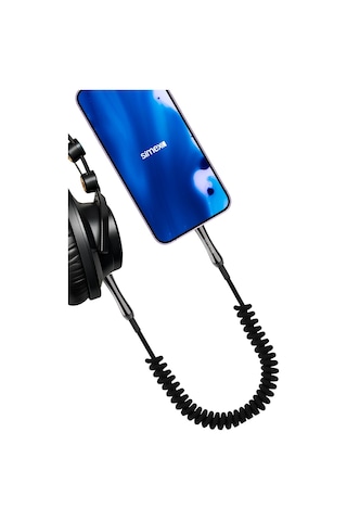 Simex 77 Plus SA-01 Zinco Kumaş Spiralli AUX Kablosu