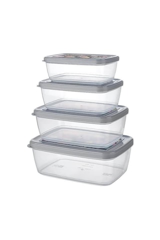 Ap-9263 Aria Saklama Kabı 400-550-850-1200 Ml 4'lü Set Çok Renkli
