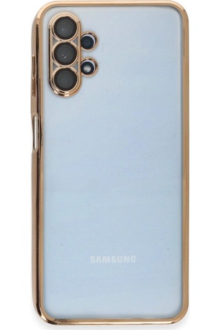 Tedar Samsung Galaxy Uyumlu A13 4g Kılıf Razer Lensli Silikon - Gold Najmaddin standart