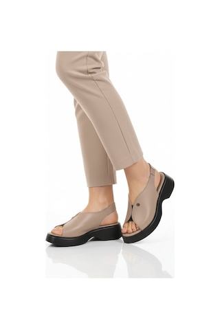 Pierre Cardin Vizon Kadın Günlük Topuklu Sandalet Pc-7390 Z Vizon