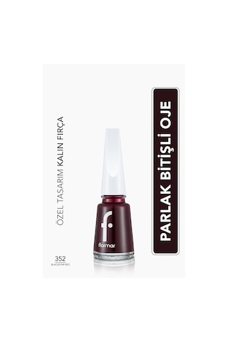 Flormar Nail Enamel Mineralli Klasik Parlak Oje 352 Blackstar Red