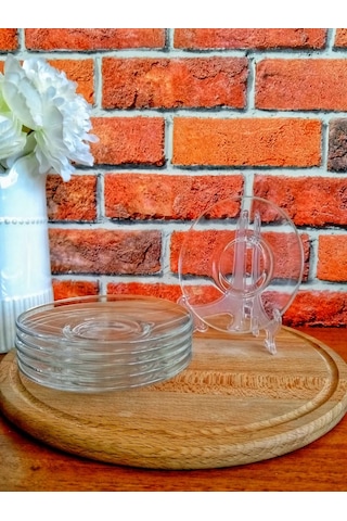 Opytnyj Stekol'nyj Zavod 13 Cm Çay Tabağı Takımı 6 Parça 186854893 Beyaz