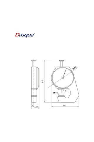 Dasqua 5841-8110 0-10mm Mekanik Kalınlık Komparatörü
