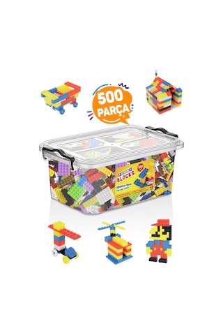 Mikro Blok Funny Blocks 500 Parça Plastik Kutulu