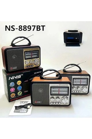 Nns Ns-8897 Orta Boy Retro, Nostaljik, Ahşap Tasarım Radyo 5570
