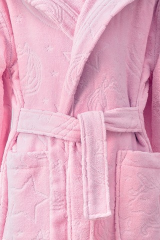 Özdilek 15 Yaş Kız Çocuk Kapüşonlu Kadife Pamuk Bornoz-unicorn Pembe Pembe