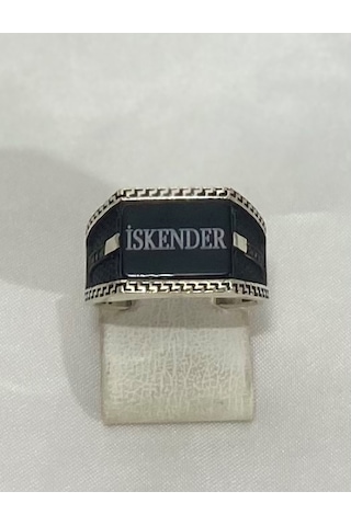 Kişiye Özel İsimli Gümüş Erkek Yüzük F1806 Gümüş