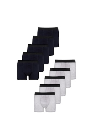 Freemen Erkek 10 Lu Pamuklu Slim Fit Boxer Seti Geniş Beden Aralığı Lacivert-gri