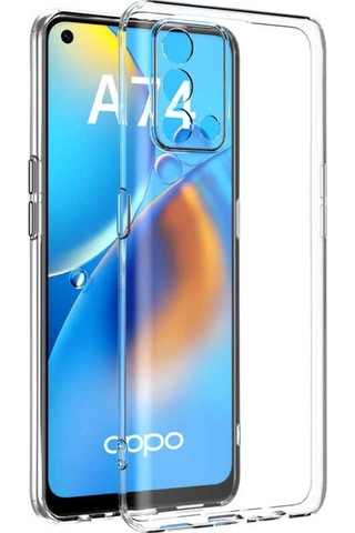 Oppo A74 4G Kılıf Zore Kamera Korumalı Süper Silikon Renksiz