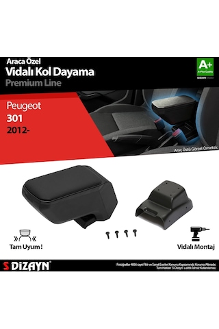 Peugeot 301 Abs Vidalı Kol Dayama Kolçak Siyah 2012 Üzeri A+kalite