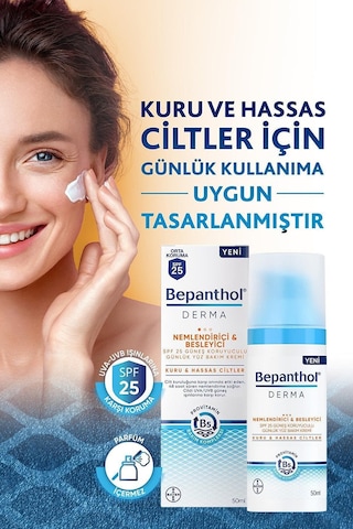 Bepanthol Derma ve Canlandırıcı Günlük Yüz Temizleme Jeli 200 ml+Bepanthol Derma Nemlendirici Besleyici Günlük Yüz Bakım Kremi 50 ml+Bepant