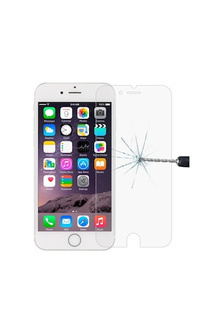 Apple Uyumlu iPhone 6 Plus İle Ekran Koruyucu Şeffaf Temperli Kırılmaz Cam Ekran Koruyucu