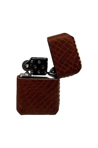Handmade El Yapımı Hakiki Deri Zippo Modeli Çakmak Taba