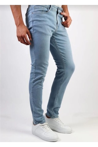 Slim Fit Likralı Erkek Kot Pantolon 30 Buz Mavi