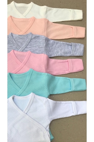 Özdemirlitekstil Bebelino Çıtçıtlı Badi Kruvaze (6 Li Paket) Çok Renkli