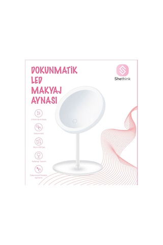 Shethınk Dokunmatik Led Makyaj Aynası Beyaz