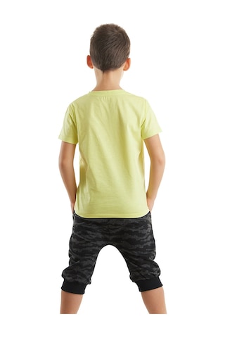 Denokids Mushi Sharks Erkek Çocuk T-shirt Kapri Şort Takım Çok Renkli