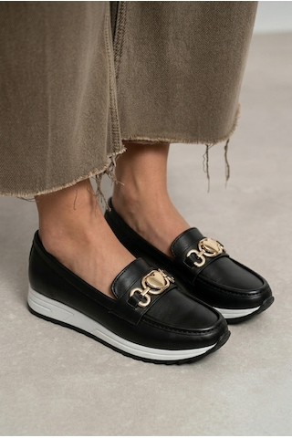 Giamgia Store Kadın Siyah Ortopedik Loafer Günlük Loafer Ayakkabı-2333
