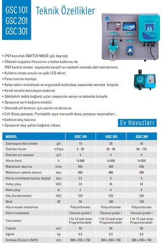 Gemaş Puritron GSC-301 Otomatik pH Kontrollü Hat Üstü Tuz &