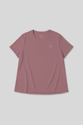 Tommylife Gül Kurusu Baskılı O Yaka Rahat Form Battal Büyük Beden Kadın T-shirt - 97308 Gülkurusu