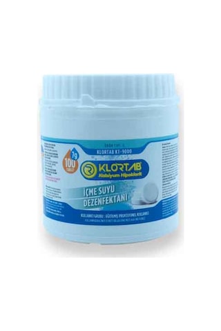 İÇME ve KULLANIM SUYU DEZENFEKTANI 7Gr/100ADET - KLORTAB KALSİYUM HİPOKLORİT 7Gr/100ADET
