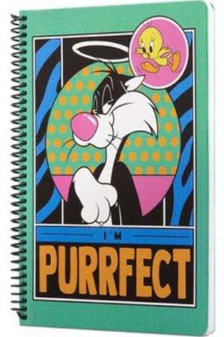 Mabbels Spiralli Defter Looney Tunes Im Perrfect Yeşil 80 YP 17x24 DFT-388630 Yeşil