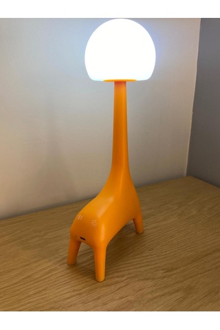 Ilgaz Zürafa Şekli Şarj Edilebilir Bluetoothlu Atmosfer Led Masa Lambası Çocuk Odası Çalışma Masası Bebek Odası Sarı