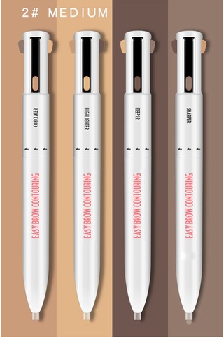 Yifomall 4 Ü 1 Arada Suya Dayanıklı Kaş Kalemi, Doğal Kaşlar İçin Kontür Ve Vurgulama Aracı, Makyaj Malzemesi