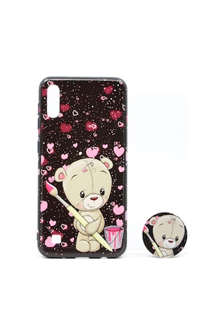 Nettech Samsung Galaxy A10 Uyumlu Desenli Popsocket Seri Arka