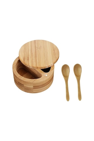 Createtech 2 Bölmeli Ahşap Baharat Kutusu, Çeşniler İçin Özel Tasarım Diğer