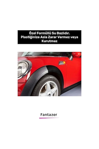 Deluxe Uzun Süre Suya Dayanıklı Eskimiş Kauçuk Yüzey Dış Plastik Aksam Siyah Tampon Boyası 2 Adet