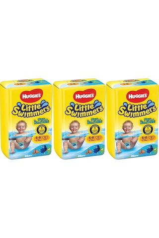 Huggıes Little Swımmers Mayo Bebek Bezi Beden:5-6 12-18kg 33 Adet 3'lü