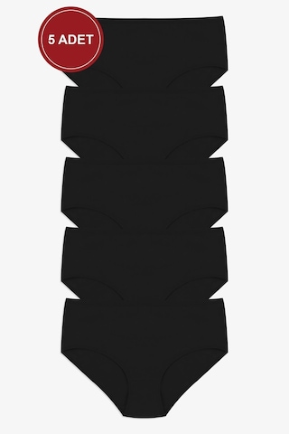 Kadın 5'li Geniş Kenar Külot Ko1105ktl Siyah