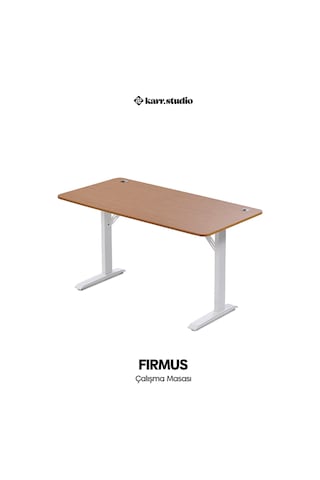 Firmus Dayanıklı Çalışma Masası - 180x80 - Bambu Bambu - Beyaz