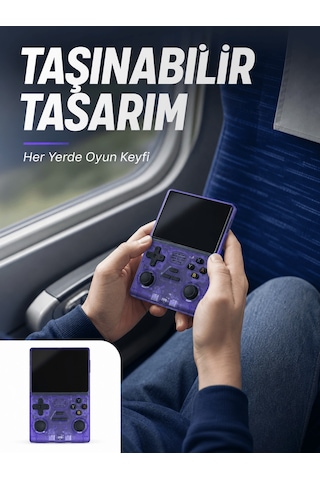 Kablosuz Kollu 3.5 İnç Ips Ekranlı Retro El Oyun Konsolu Aklby-bsva58