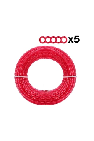 Worx Wa0209 Wg185e/wg186e İçin 2.4mm 20 Metre 5x 4m Pro-grade Spiral Burgulu Yedek Misina Fr Wa0209