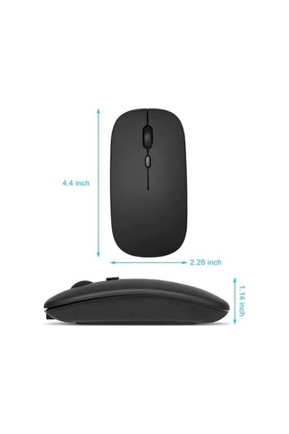 Mey Najmaddin Kablosuz Mouse Fare Şarjlı Bluetooth Wireless Çift Modlu Sessiz Najmaddin Belirtilmemiş