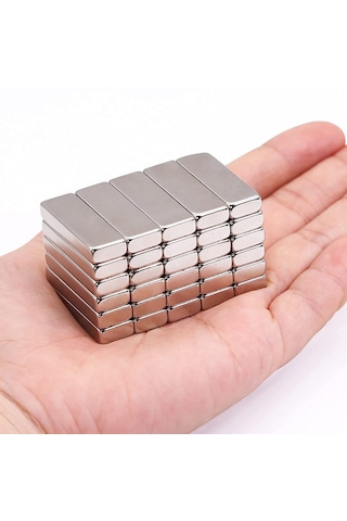 2 Adet Neodyum Mıknatıs Boy: 30mm En: 10mm Kalınlık: 5mm 30x10x5 Ndfeb Güçlü Mıknatıs N106