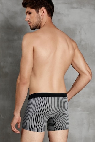 Doreanse 1866 Erkek Modal Çizgi Desenli Siyah Boxer