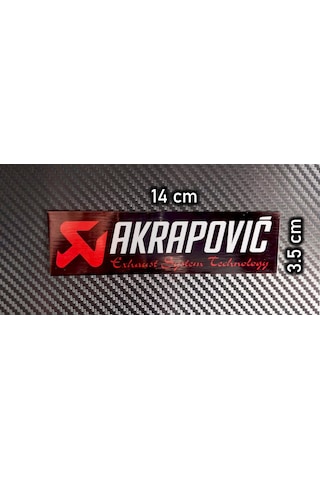 Akrapoviç Gümüş Fırçalı Metal Egzos Sticker Yerli Üretim