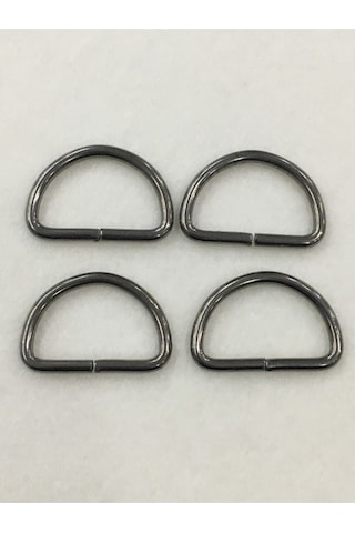 Karantuhafiye Çanta Halkası D Demir 3,5 Cm 4 Lü Set Antrasit Antrasit