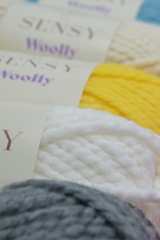 Sensy Premium Woolly El Örgü Ipi Atkı Bere Şapka Ip Panço Ipi Hırka Ipliği Beyaz