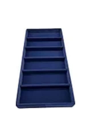 Yerli Üretim Lefkoşa Model Süet Kumaş Lacivert Renk 38 Cm / 19 Cm Gözlük Sergileme Çekmece İçi Stand Çok Renkli