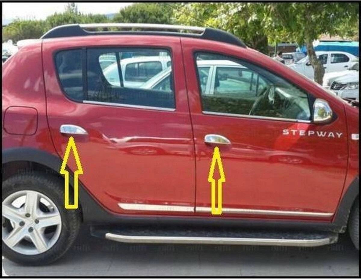 Ueskrom Dacıa Sandero Stepway 2012-2022 Krom Kapı Kolu Paslanmaz Çelik 4 Kapı