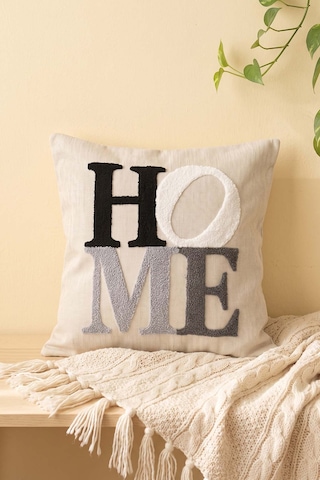 Home Yazılı Punch Dekoratif Kırlent Kılıfı Çok Renkli