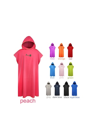 Yetişkinler İçin Sörf Panço Değişen Havlu Çabuk Kuruyan Bornoz Başlıklı Mikrofiber Plaj Battaniyesi Banyo Yüzme Havlusu Koyu Mavi Lacivert