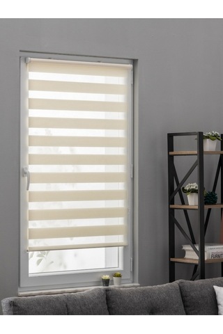 Venassa Krem Bambu Zebra Stor Güneşlik Perde