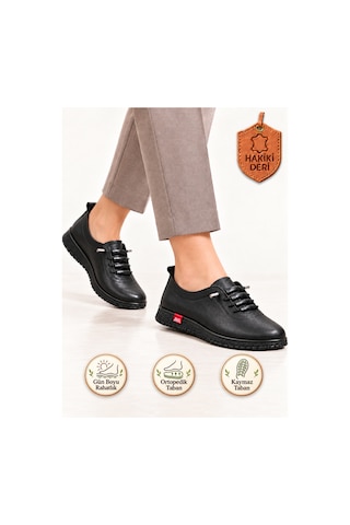 Ms Baccio Kadın İçi Dış Hakiki Deri Sade Model Çok Şık Çok Rahat Ortopedik Taban Günlük Casual Ayakkabı Siyah Ms Baccio Kadın İçi Dış Hakiki Deri Sade Model Çok Şık Çok Rahat Ortopedik Taban Günlük Casual Ayakkabı Siyah