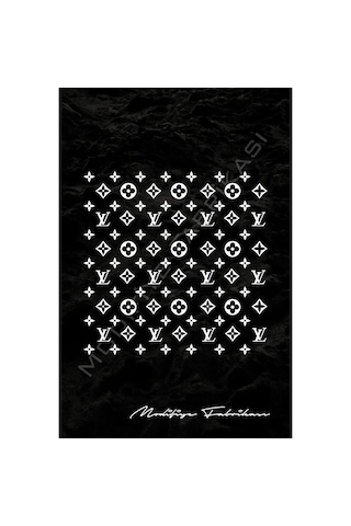 Lv Desen Sticker 25x25 Cm - Araç -motor - Laptop - Kask - Beyaz -